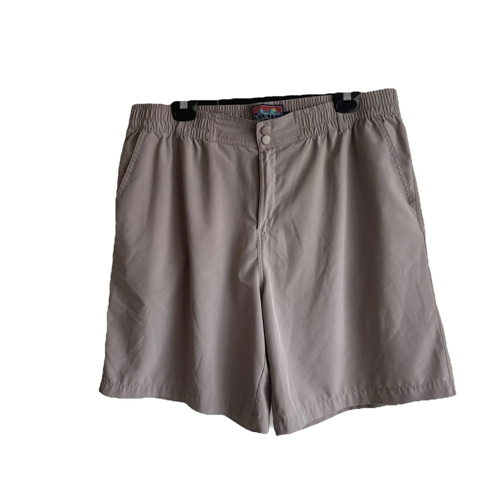 Burlebo 2XL Tan Quick Dry Elastic Waist 2 Side Pockets 1 Back Zip Pocket Shorts